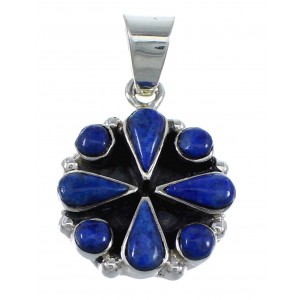 Genuine Sterling Silver And Lapis Southwest Pendant YX67276