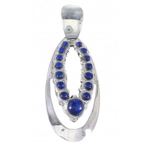 Authentic Sterling Silver And Lapis Southwestern Pendant YX67280