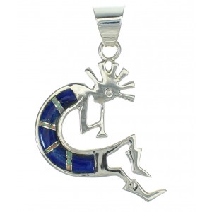 Southwestern Sterling Silver Lapis Opal Kokopelli Pendant YX70310