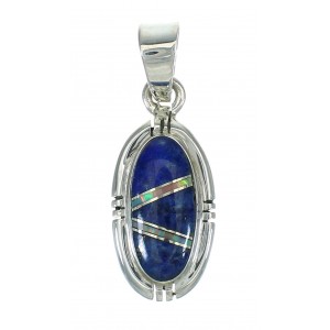 Lapis Opal And Silver Southwest Pendant YX70325