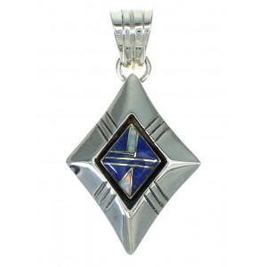 Opal Lapis And Sterling Silver Southwestern Pendant YX70358