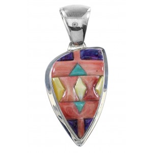 Southwest Multicolor Sterling Silver Pendant YX94721