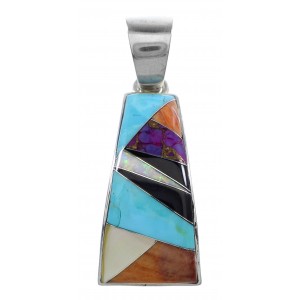 Multicolor Sterling Silver Southwest Pendant YX94745