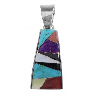 Multicolor And Silver Southwest Pendant YX94751