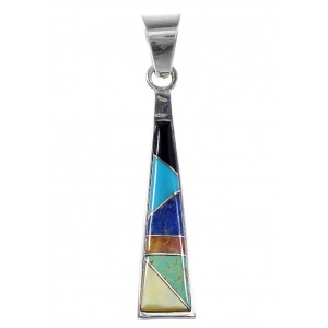 Southwestern Sterling Silver And Multicolor Pendant RX95672