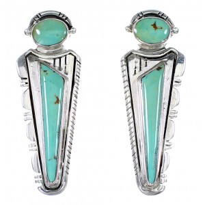 Turquoise Sterling Silver Post Earrings AX94976