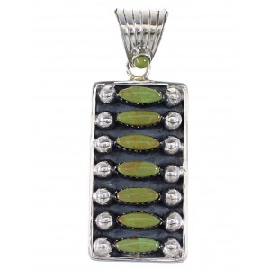 Turquoise And Sterling Silver Jewelry Pendant RX95287