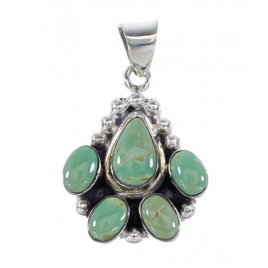 Southwest Sterling Silver And Turquoise Pendant RX95366