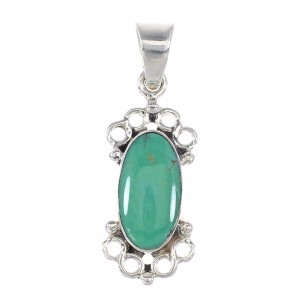 Southwest Turquoise Sterling Silver Pendant RX95383