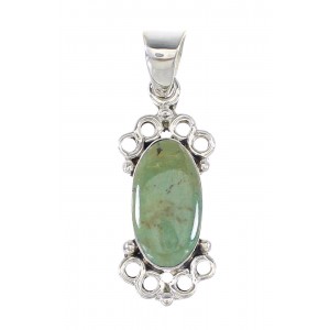 Turquoise And Genuine Sterling Silver Pendant RX95384