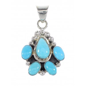 Turquoise Southwestern Jewelry Silver Pendant AX95328