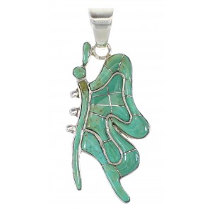 Turquoise Sterling Silver Butterfly Pendant AX95484