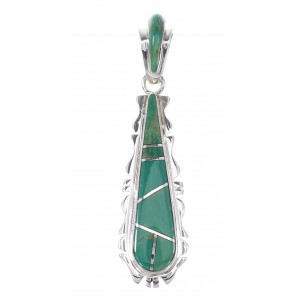 Sterling Silver Turquoise Inlay Pendant AX95512