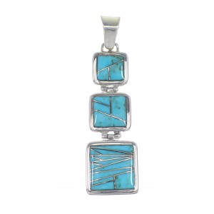 Sterling Silver Turquoise Southwest Pendant AX96460