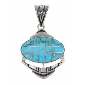 Silver Southwest Turquoise Pendant AX96474