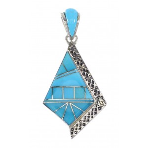 Sterling Silver Turquoise Pendant AX96540