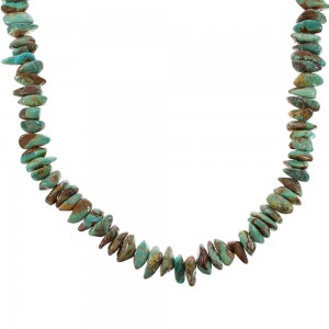 Kingman Turquoise Sterling Silver Bead Necklace AX96139