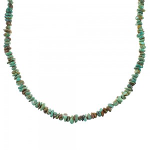 Turquoise And Sterling Silver Southwest Bead Necklace RX99897