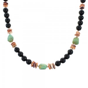 Multicolor Navajo Silver Bead Necklace AX99951