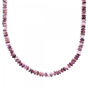 Purple Oyster Shell Sterling Silver Southwest Bead Necklace AX100054