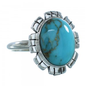 Sterling Silver Turquoise Southwest Ring Size 8-1/2 AX100157