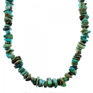 Southwestern Sterling Silver And Turquoise Jewelry Bead Necklace SX106690