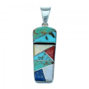 Multicolor Turquoise Silver Pendant PX24089