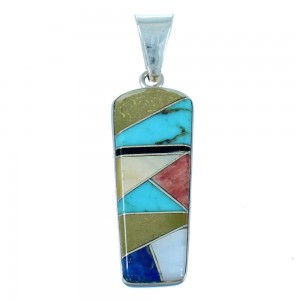 Sterling Silver and Turquoise Multicolor Pendant PX24092