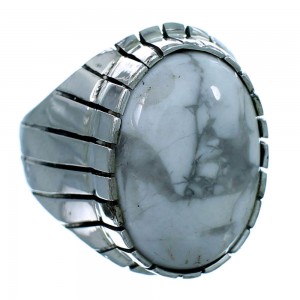 Ray Jack Sterling Silver Howlite Ring Size 8 LX112801