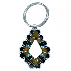 Multicolor Southwestern Sterling Silver Key Chain RX113192