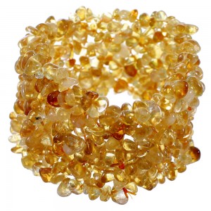 Citrine Southwestern Stretch Bead Bracelet LX114446