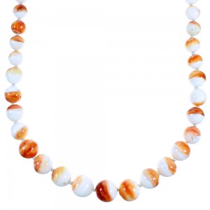 Sterling Silver Southwestern Oyster Shell Bead Necklace LX114449