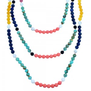 3-Strand Southwestern Multicolor Bead Necklace SX114615