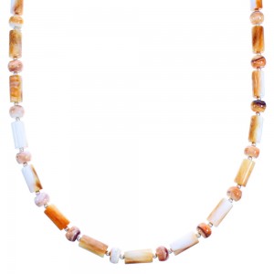 Sterling Silver And Oyster Shell Bead Necklace SX115284