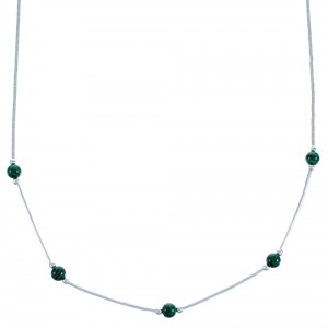 Malachite Liquid Silver Bead Necklace DX117182