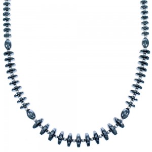 Genuine Sterling Silver Hematite Bead Necklace DX117693