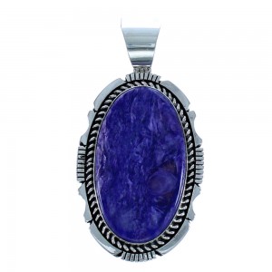 Charoite Sterling Silver Navajo Pendant BX118632