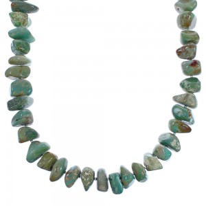 Turquoise Southwest Sterling Silver Bead Necklace BX119745