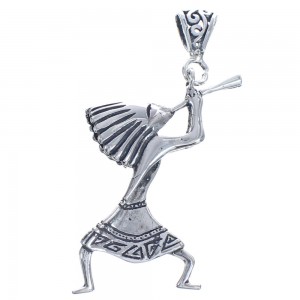 Authentic Sterling Silver Southwestern Kokopelli Pendant BX119402