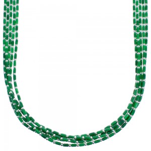 Southwestern Malachite Liquid Sterling Silver 5-Strand Necklace BX120688