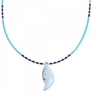 Authentic Sterling Silver Turquoise And Sugilite Leaf Southwestern Bead Necklace BX120814