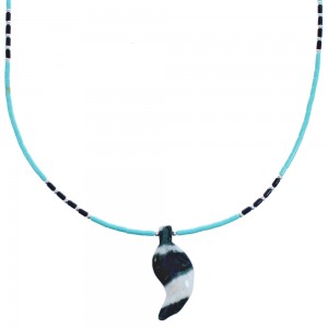 Genuine Sterling Silver Leaf Bead Turquoise And Multicolor Southwest Necklace BX120822
