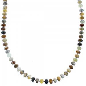 New Jade Crystal Genuine Sterling Silver Southwest Bead Necklace BX119917