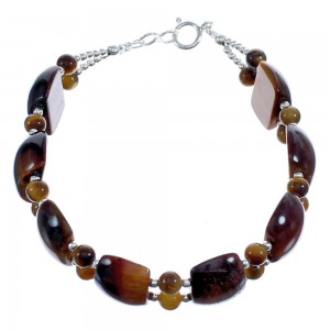 Authentic Southwestern Tiger Eye Bead Bracelet BX119935