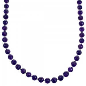 Amethyst Southwest Sterling Silver Bead Necklace BX120548