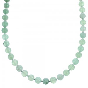 Aventurine Southwestern Sterling Silver Bead Necklace BX120552