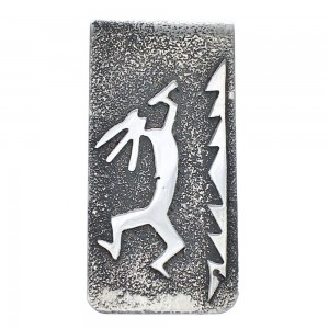 Kokopelli Genuine Sterling Silver Native American Money Clip BX120436