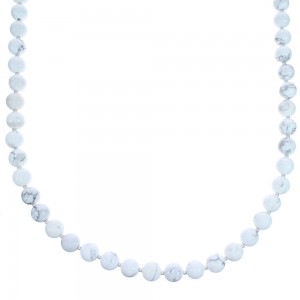 Howlite 24" Bead Necklace KX121117