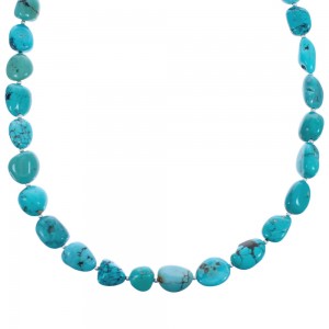 Southwestern Turquoise Freeform Bead Necklace KX121122