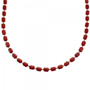 Southwest Coral 20" Bead Necklace KX121069